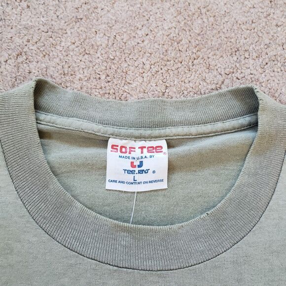 Thrashed Vintage 90s Bow Hunting Buckwear Large Single Stitch USA Made T-Shirt - Picture 4 of 9